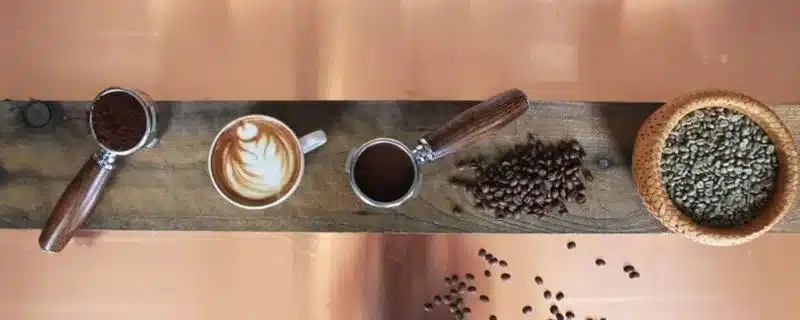 An image of coffee on a ledge