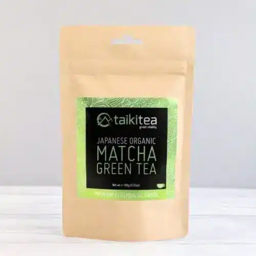 An image of a bag of Japanese organic matcha green tea