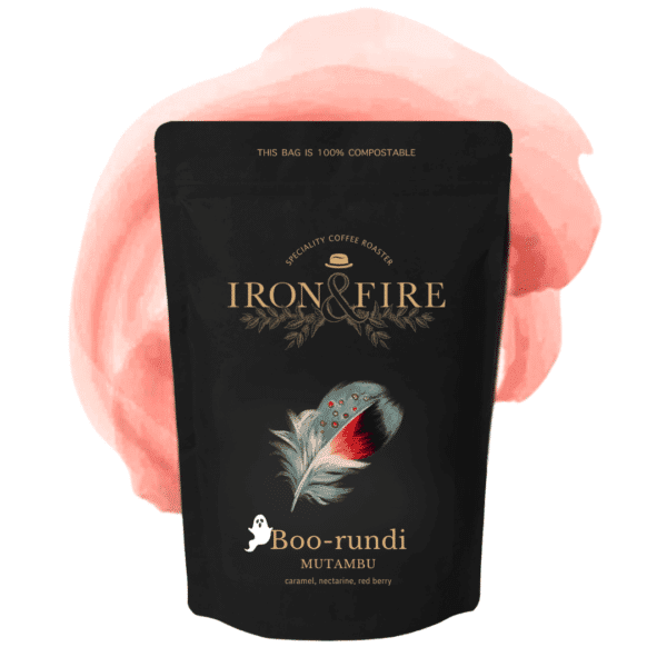 An image of Iron & Fire's "Boo-rundi" coffee