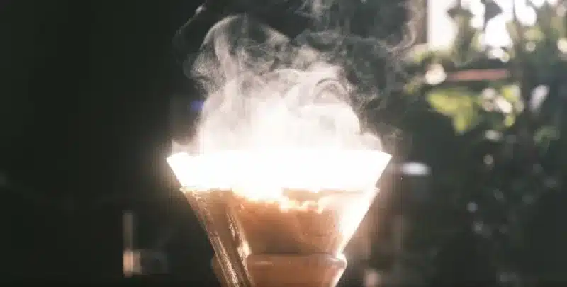 An image of smoking coffee