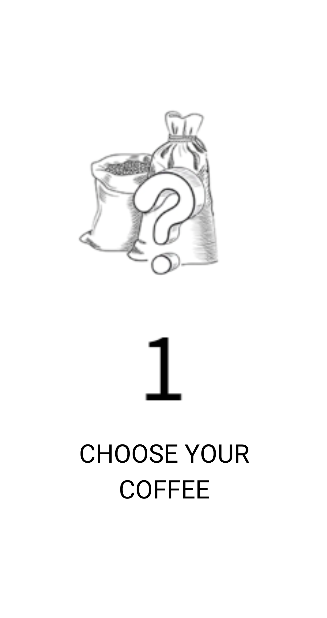 Step 1 - choose your coffee