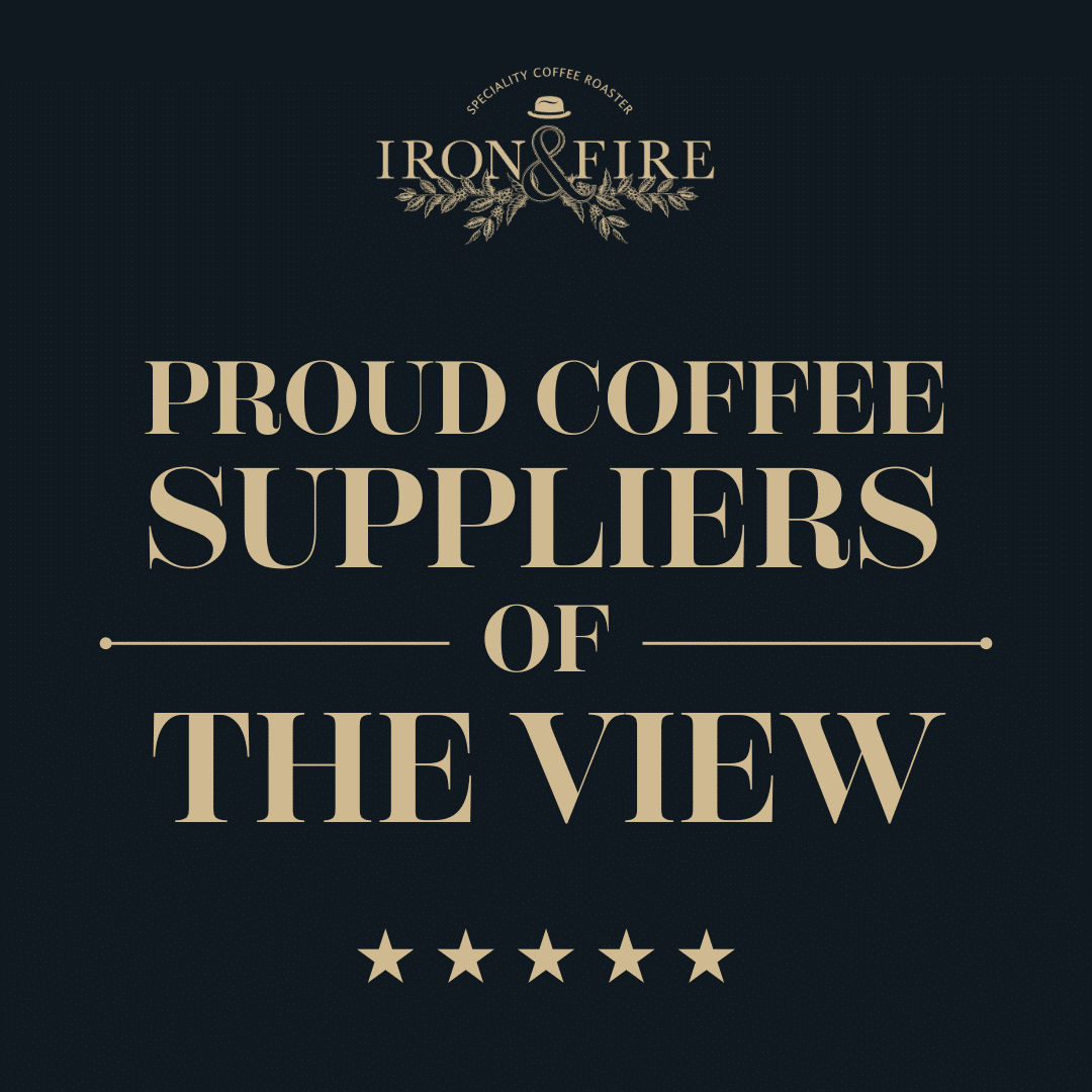 An image of The View at the Marina with text over the top reading "Enjoyed your coffee at The View? Drink it at home too!"